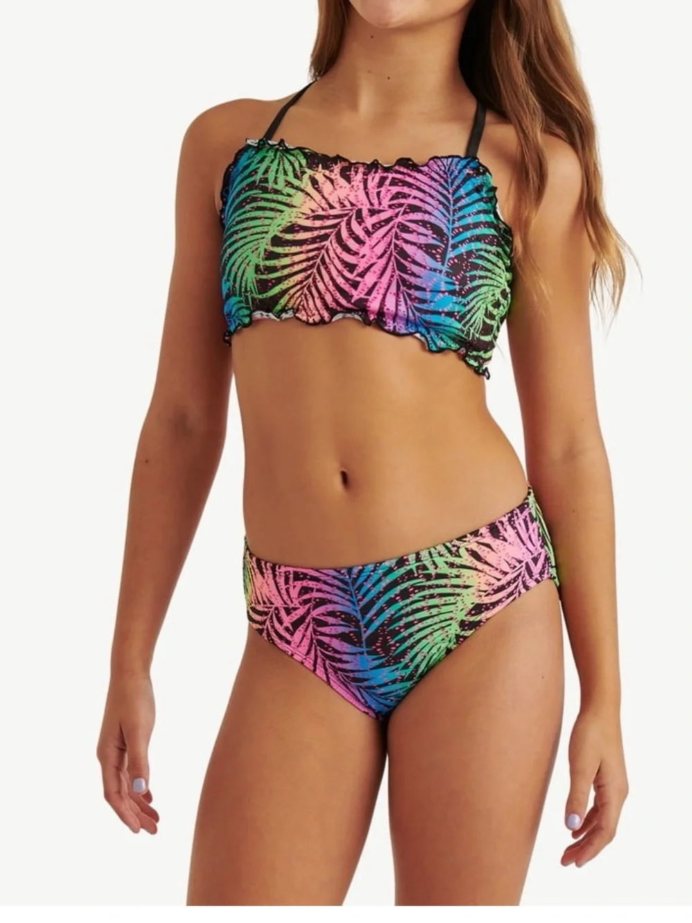 Girls Two Piece Crochet Bikini Swimsuit Size XL 16/18
